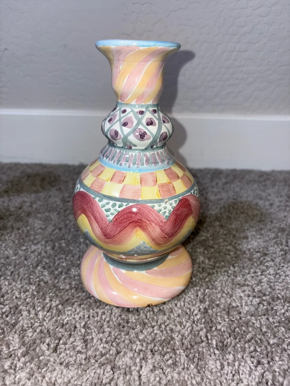 3 Mackenzie-Childs Vintage Taylor Keukenhof candle stick holders